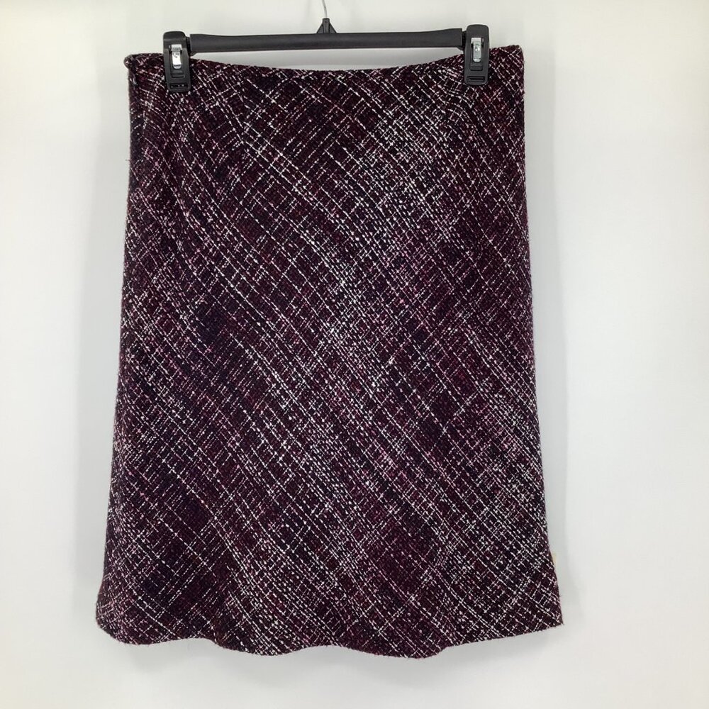 Evan Picone Tweed A-Line Skirt Size 12 Wool Blend Office Acadamia Old Money - Picture 2 of 6